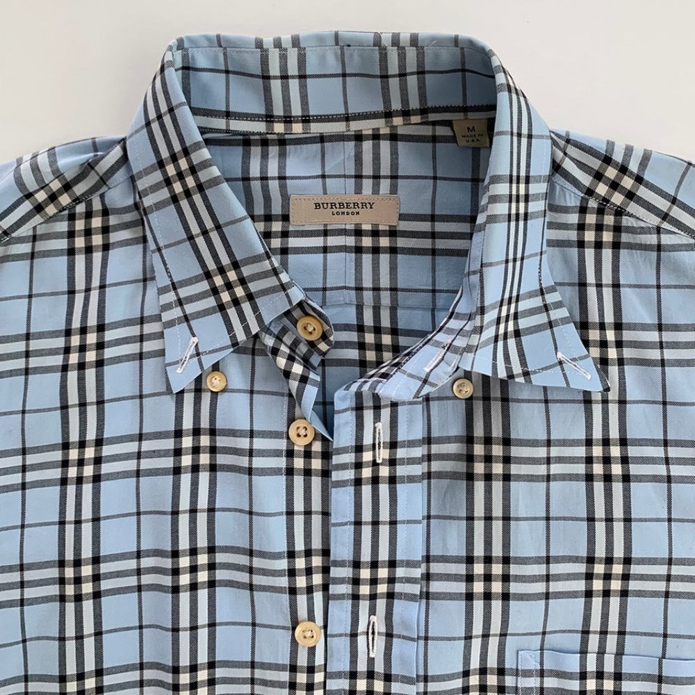 Men's Blue Burberry Shirt